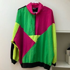 Colorful Geometric 80s Windbreaker